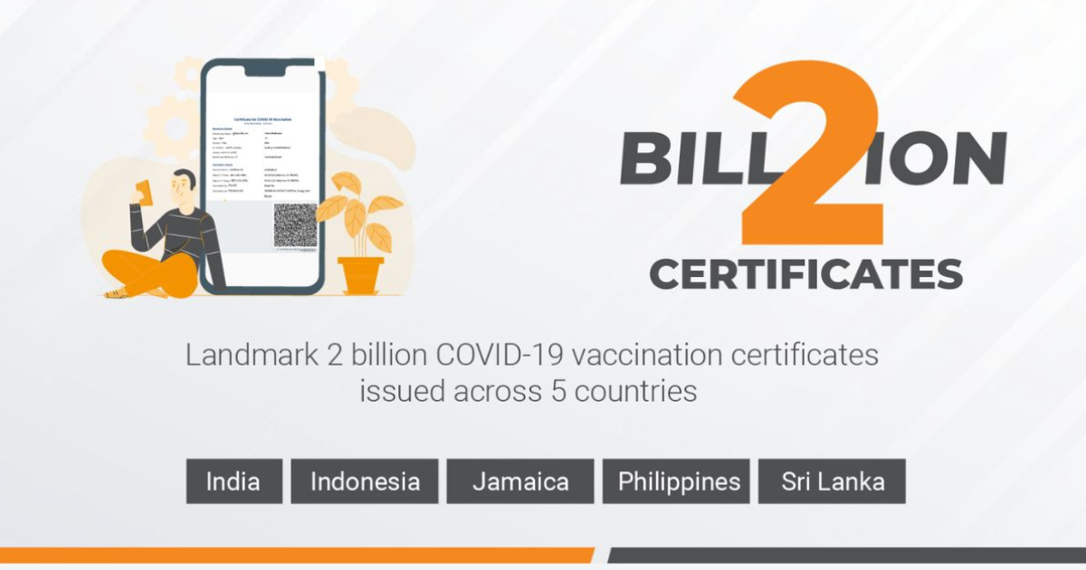 Landmark 2 billion COVID-19 certificates issued across 5 countries